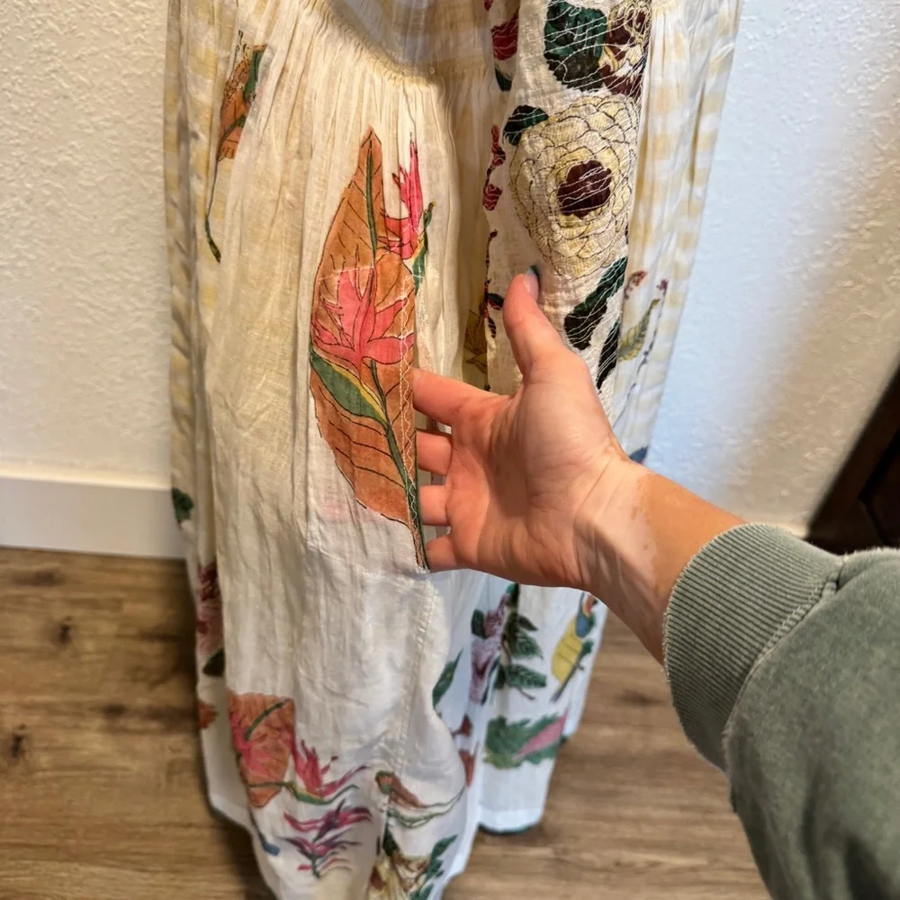 INJIRI MEDIUM cotton floral long top - Picture 9 of 11